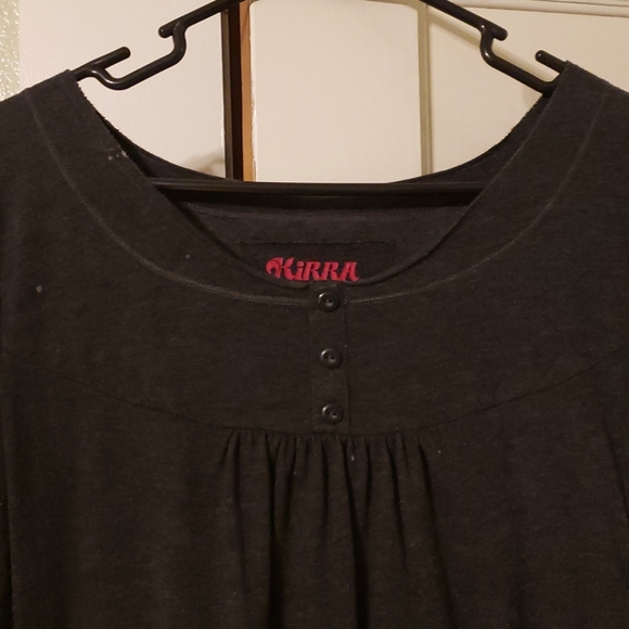 L Womens Dark Gray Kirra Poet Blouse. - Picture 2 of 4